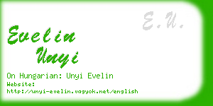 evelin unyi business card